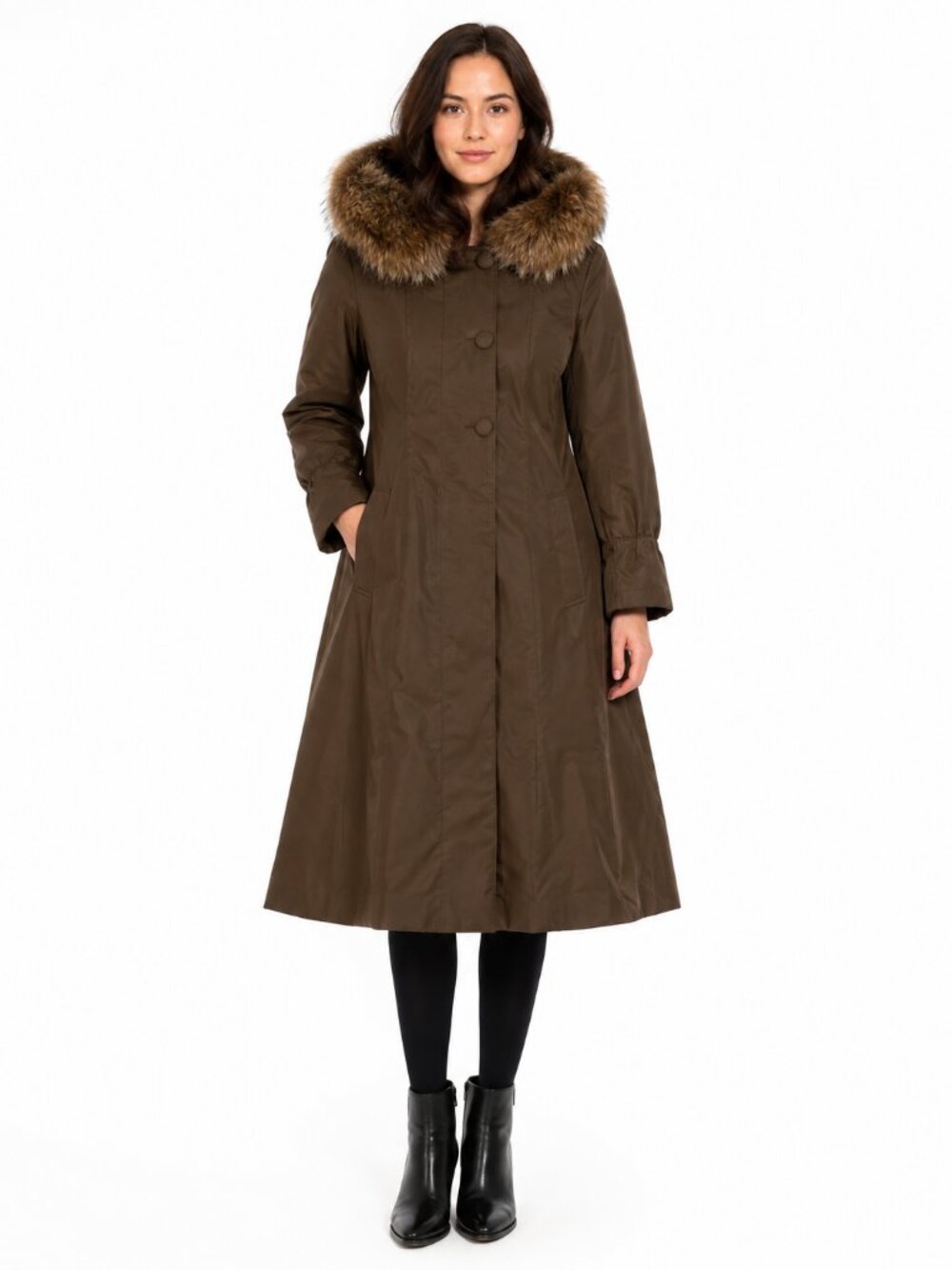 Vintage Fur-Lined Long Parka Coat with Fur Trimmed Hood - GM Furs Toronto